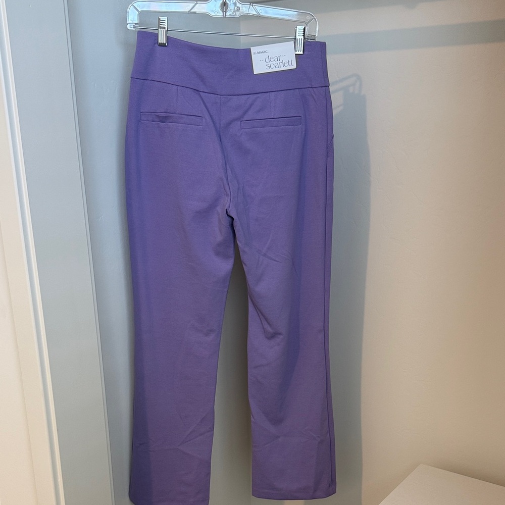 Purple It’s Magic Straight Slim Pants Size M NWT - Picture 2 of 9